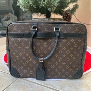 Luxury Brown Monogram Briefcase